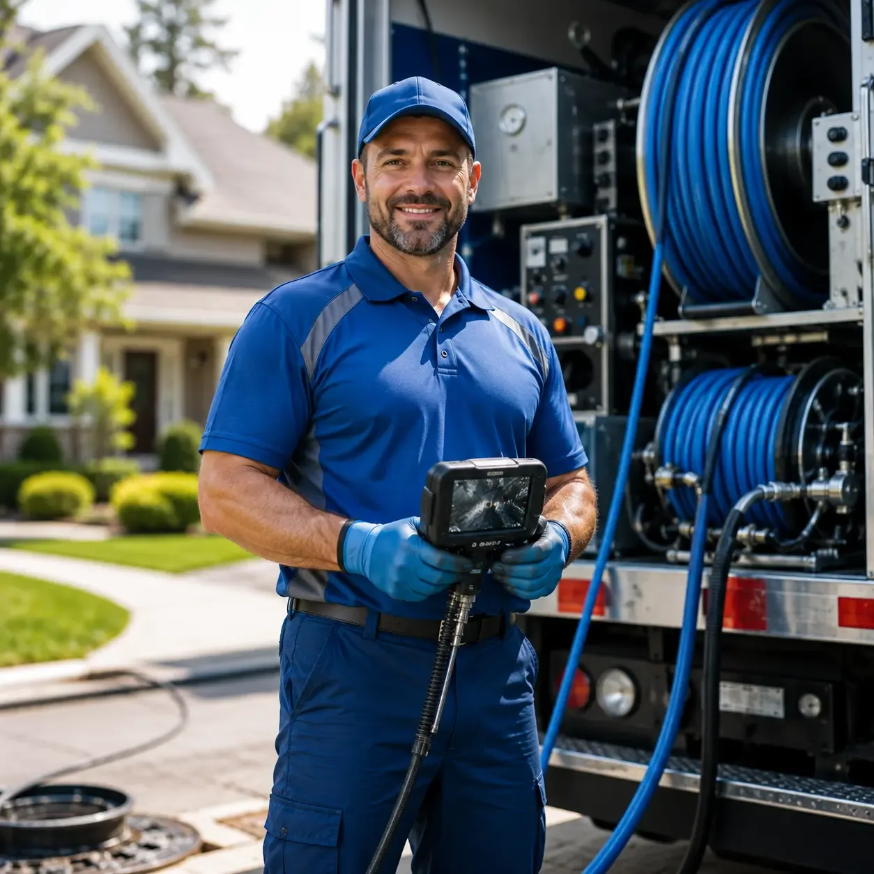 Local outdoor drain cleaning specialists in Harrison, MI